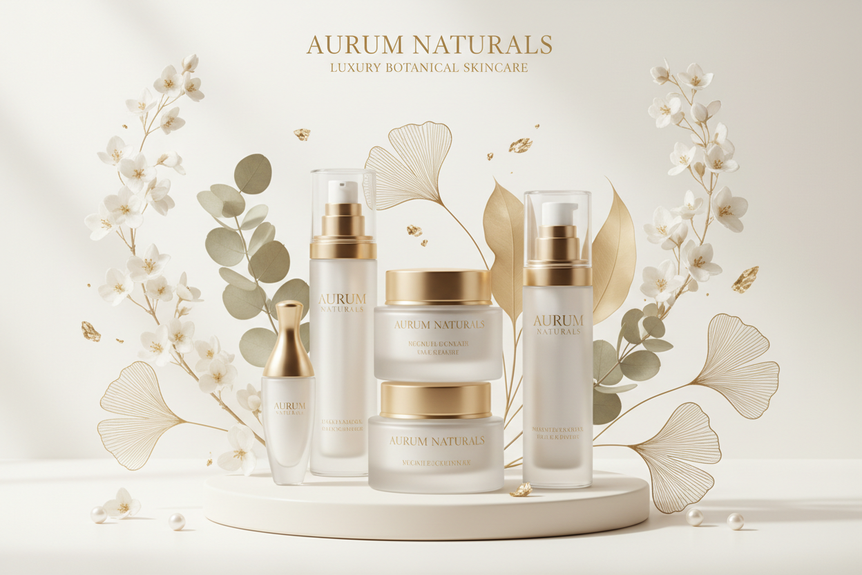 صورة بانر فاخرة لمتجر العناية الطبيعية