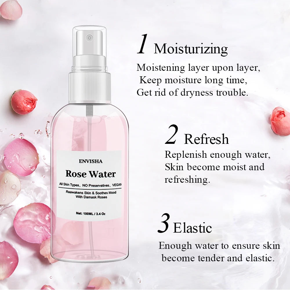 Organic Rose Water Facial Toner - Moisturizing & Pore Minimizer