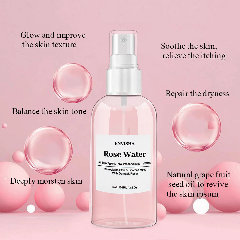 Organic Rose Water Facial Toner - Moisturizing & Pore Minimizer