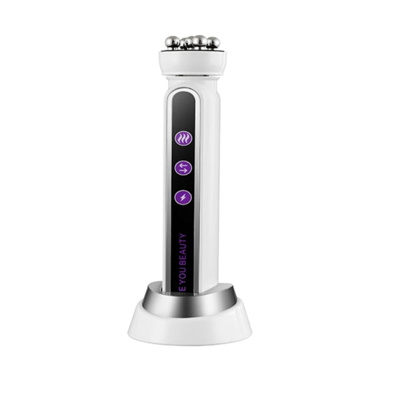 3-in-1 RF Heating EMS Facial Massager - 360° Roller for Lifting & Rejuvenation