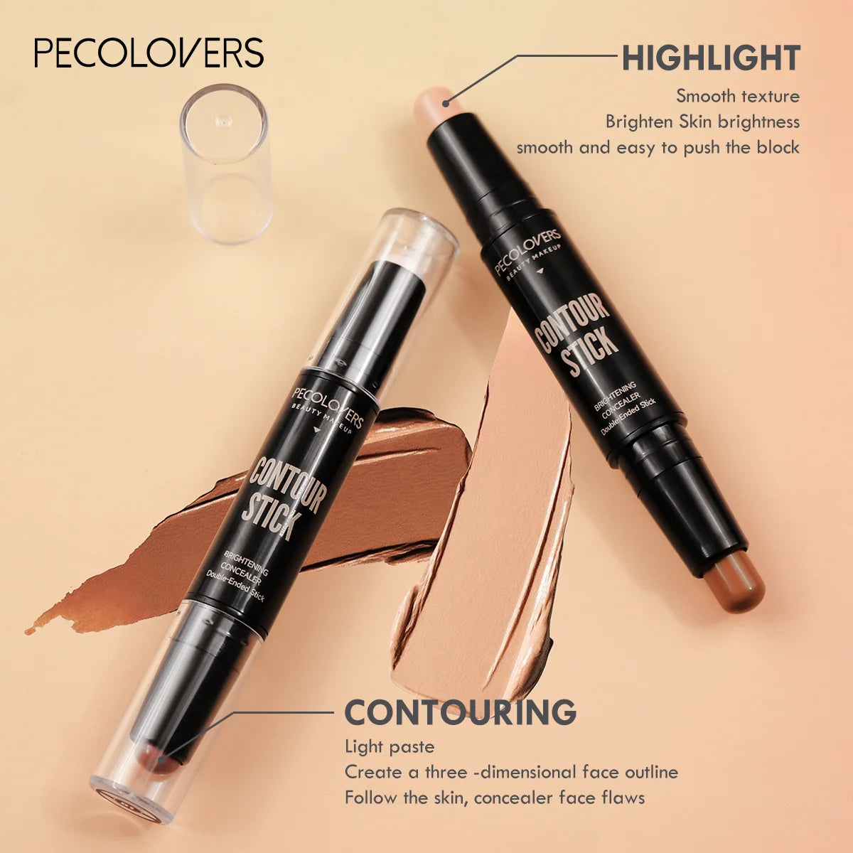 Professional Contouring Stick - Double-Ended Highlighter & Contour Duo