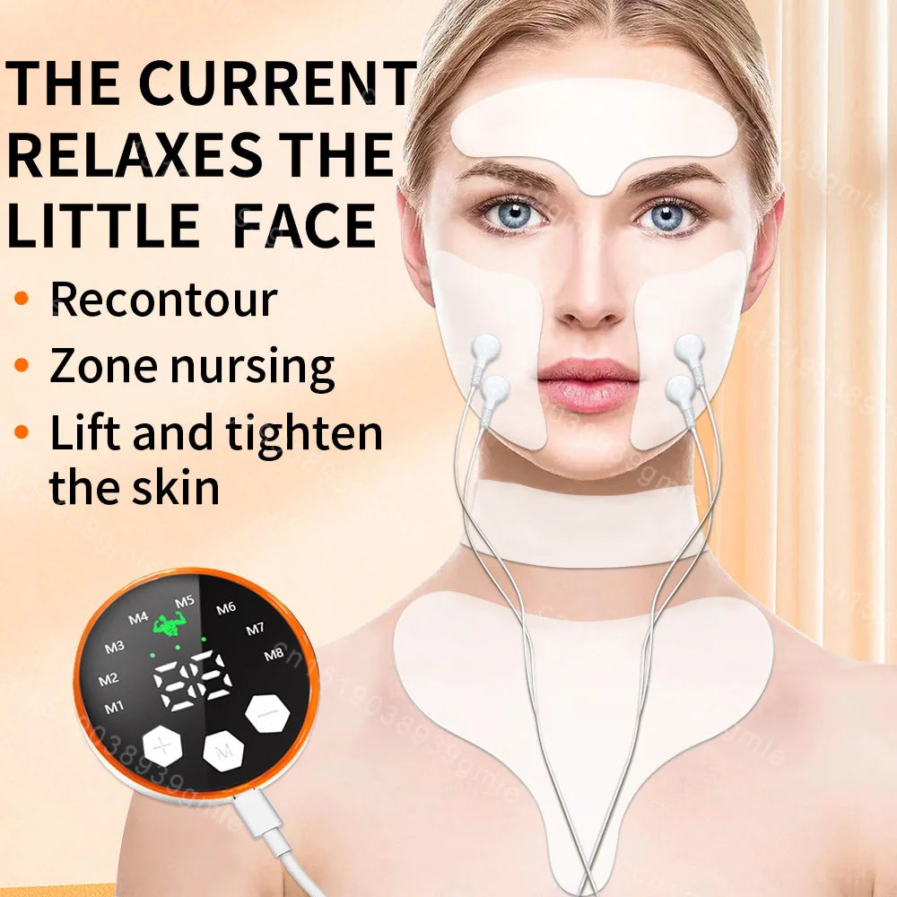 EMS V-Shaped Face Massager - Eye & Face Lift Skin Tightening Device