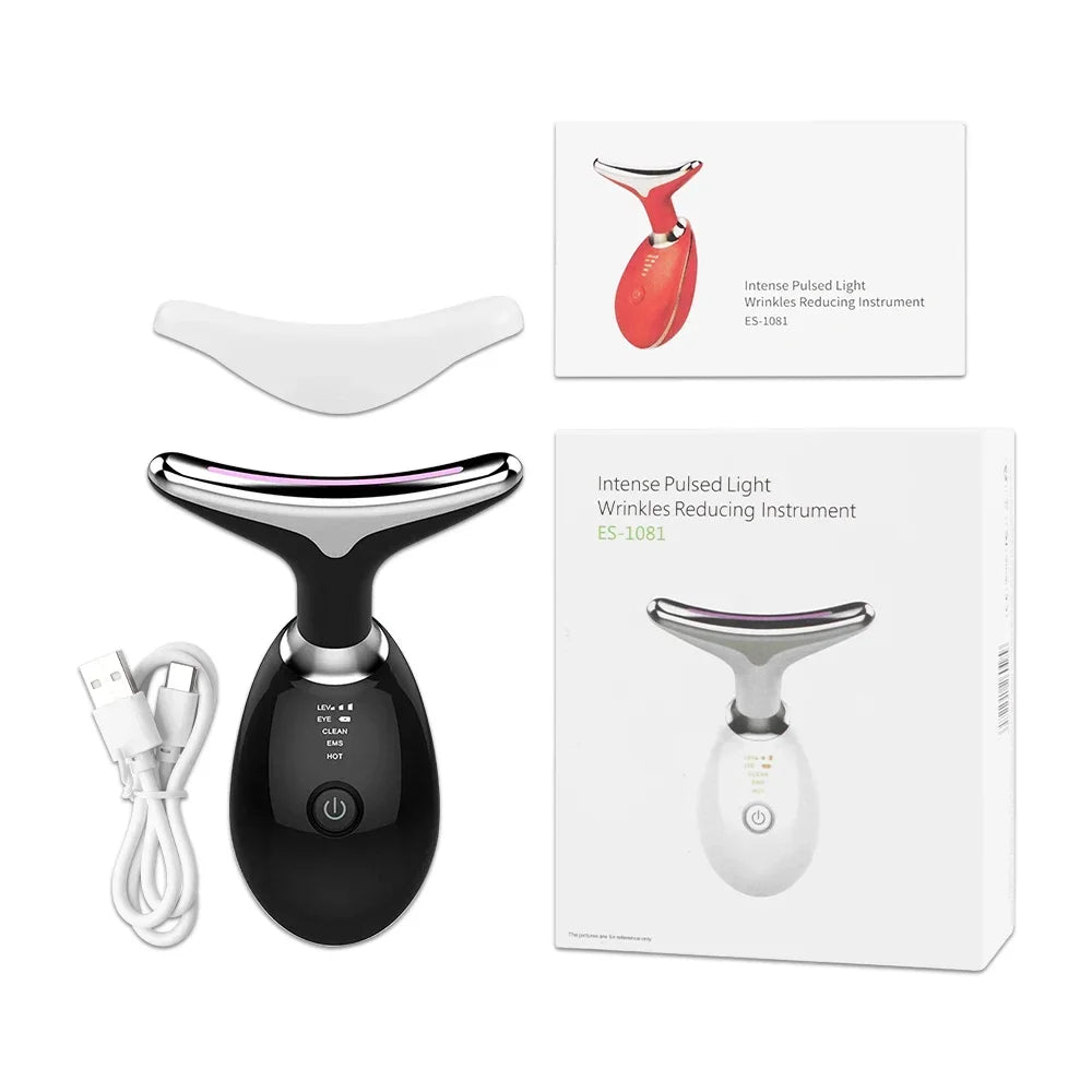 LED Face & Neck Lifting Massager - EMS Photon Anti-Wrinkle Device