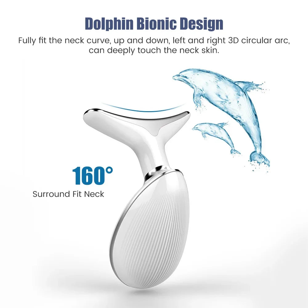 LED Face & Neck Lifting Massager - EMS Photon Anti-Wrinkle Device