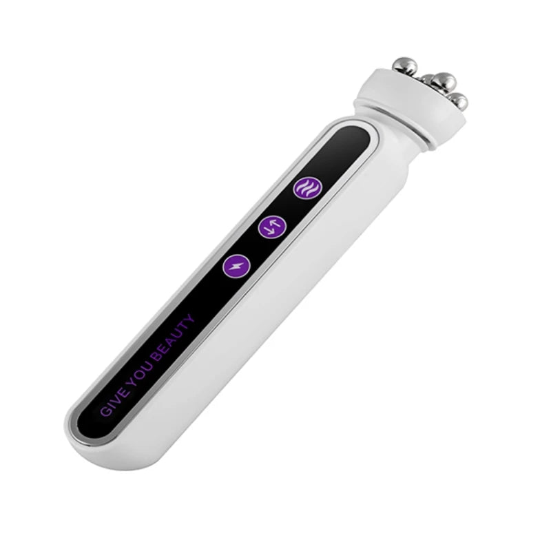 3-in-1 RF Heating EMS Facial Massager - 360° Roller for Lifting & Rejuvenation