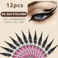12-Pack Ultimate Black Liquid Eyeliner - Waterproof Long-Lasting