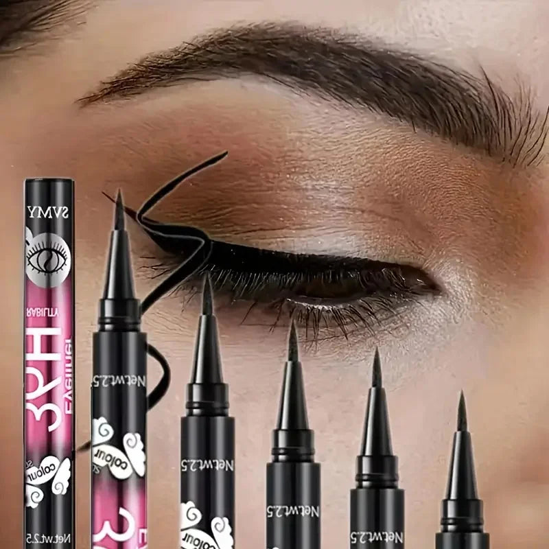 12-Pack Ultimate Black Liquid Eyeliner - Waterproof Long-Lasting