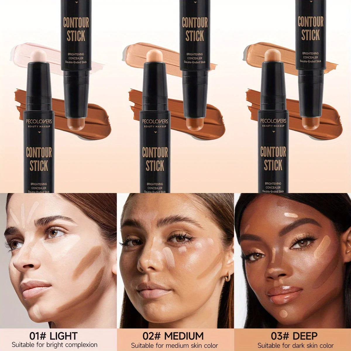 Professional Contouring Stick - Double-Ended Highlighter & Contour Duo